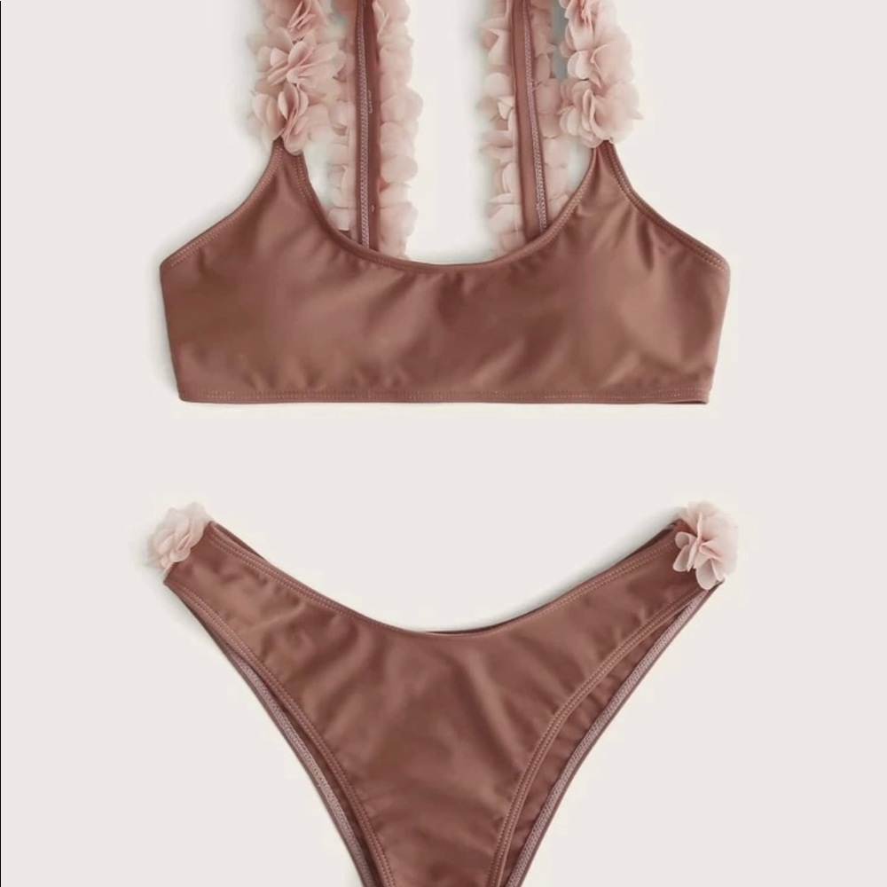3D🌸 flower appliqués bikini swimsuit
